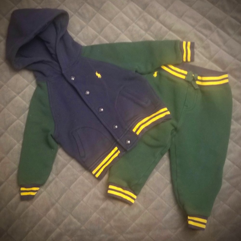 Polo Ralph Lauren Kids Fleece Jacket Jogger Pants Set 18M